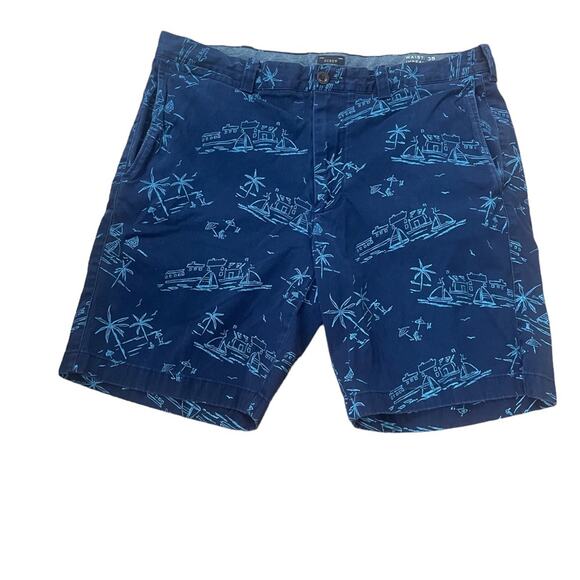 J. Crew Other - J.CREW SHORTS stretch -palm tree vacation size 35 inseam 9